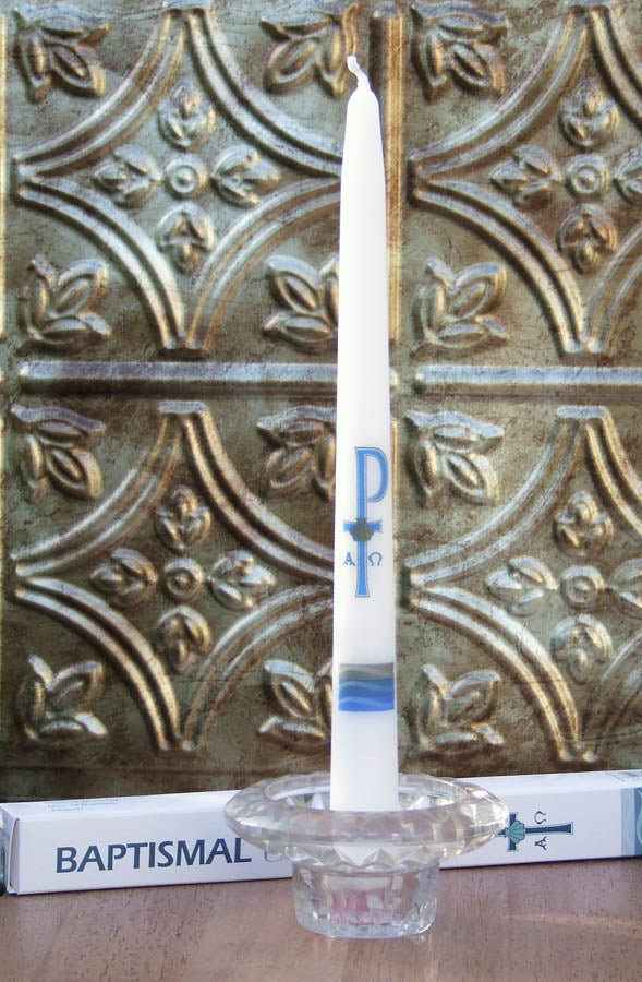 Chi Rho Baptismal Candle no. 71151
