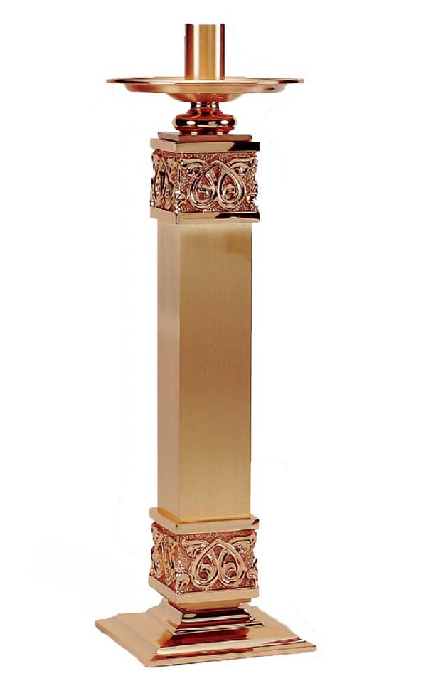Cast High Relief Altar Candlestick 90C35