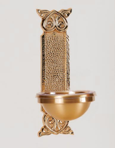 Holy Water Font with Scroll Design no. 90HWF35