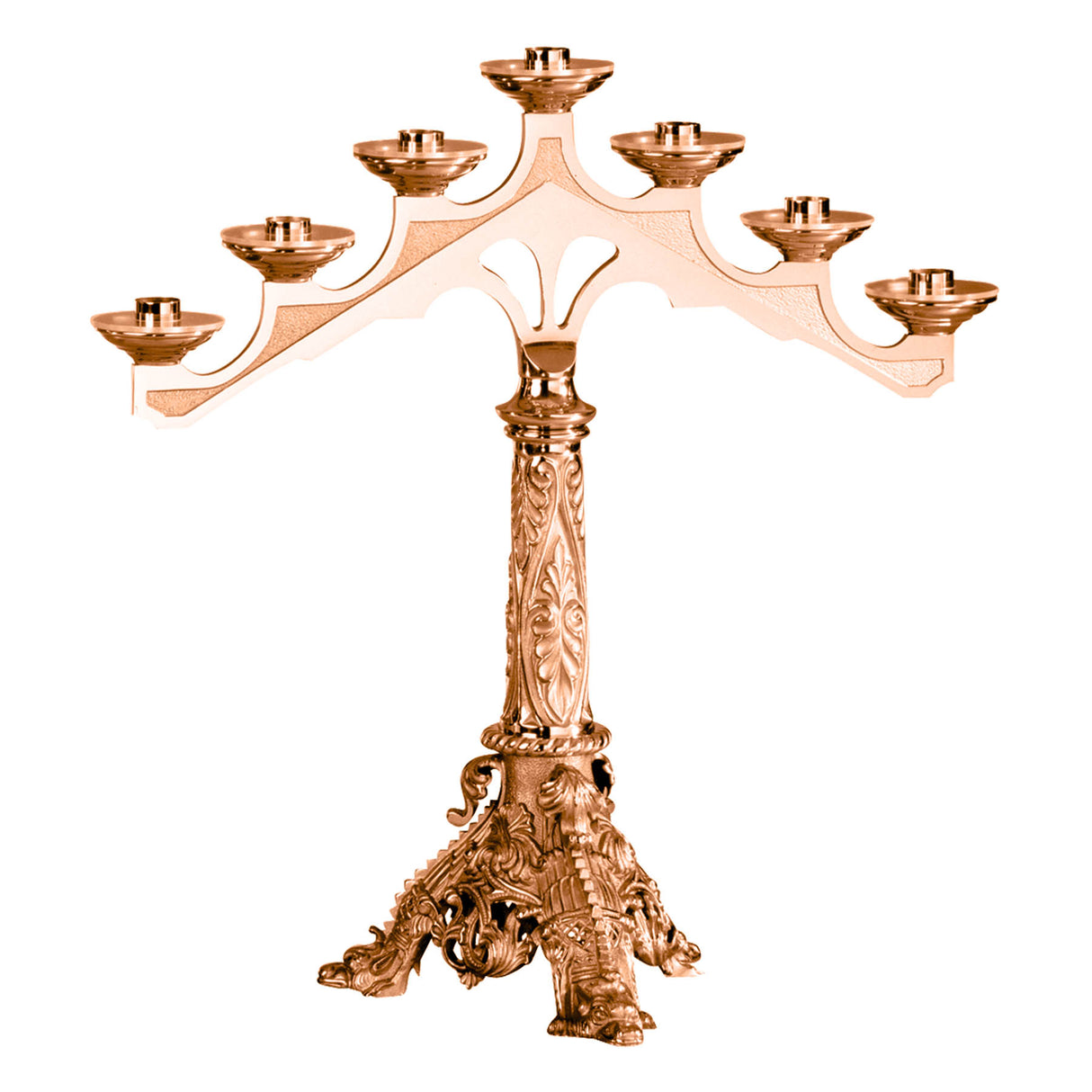 Baroque Style Tabletop Fixed Candleabra - no. 389-8
