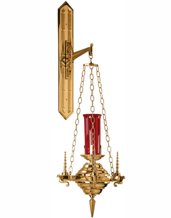 Hanging Gothic Sanctuary Lamp with Bracket 499-48