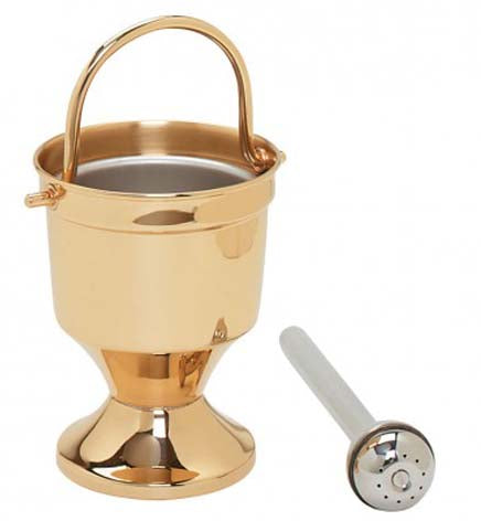 Holy Water Pot and Sprinkler with Liner K164
