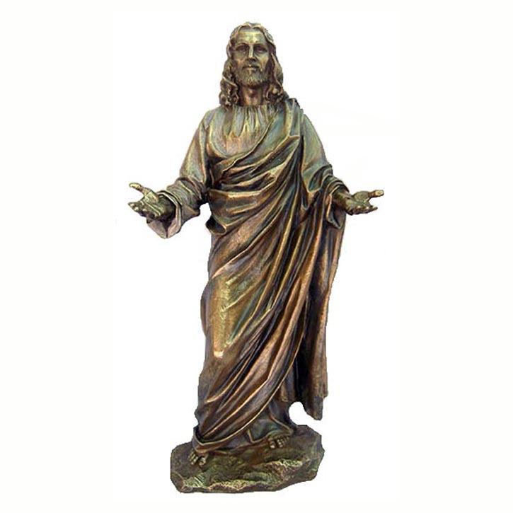 12 inch Bronze finish Welcoming Christ Statue