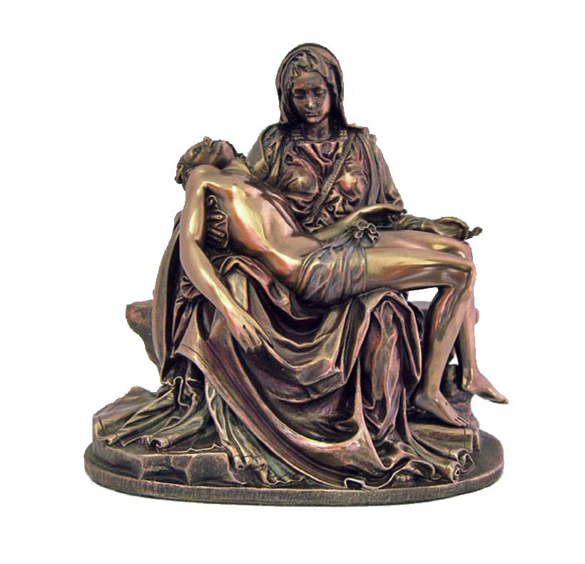 Bronze Dipped Pieta Statue - 6.25 inches in height