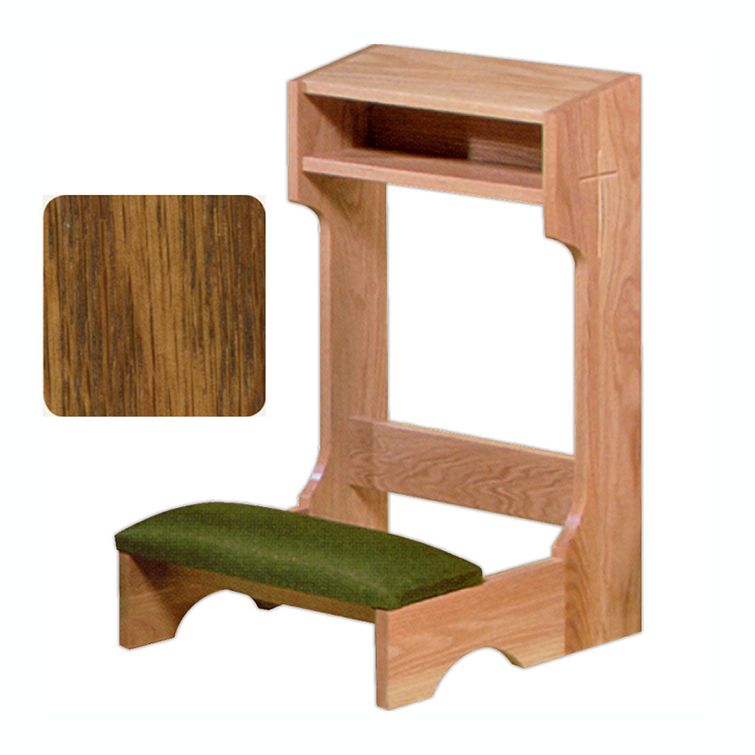 Amber Finish Hardwood Kneeler 2522 in 2 Sizes