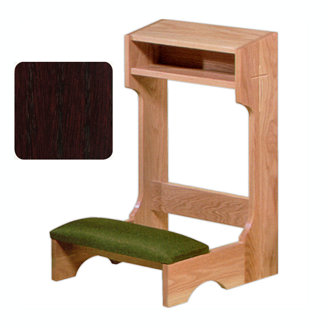 Mahogany Finish Hardwood Kneeler 2522 in 2 Sizes