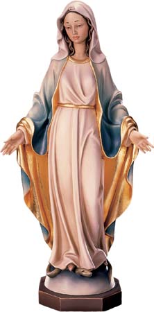 26cm Immaculate Mary Wood Statue