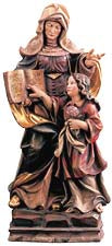 Saint Anne Italian Wood Statue - 40cm