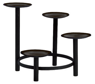 Black Advent Wreath for Pillar Candles