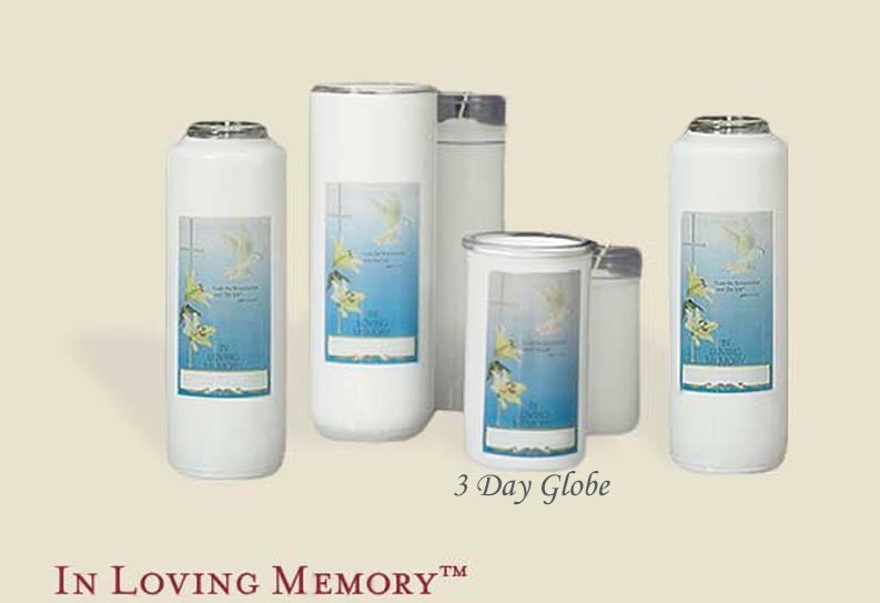 3 day Loving Memory Candle Globe - no. 2201