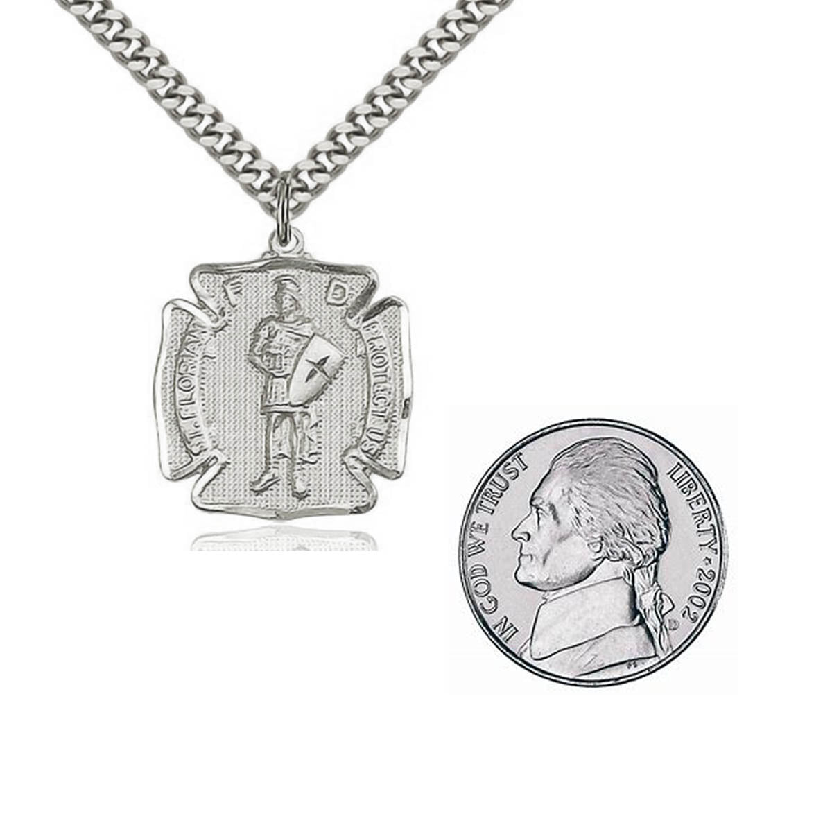Sterling Silver St. Florian Pendant 0070SS24S