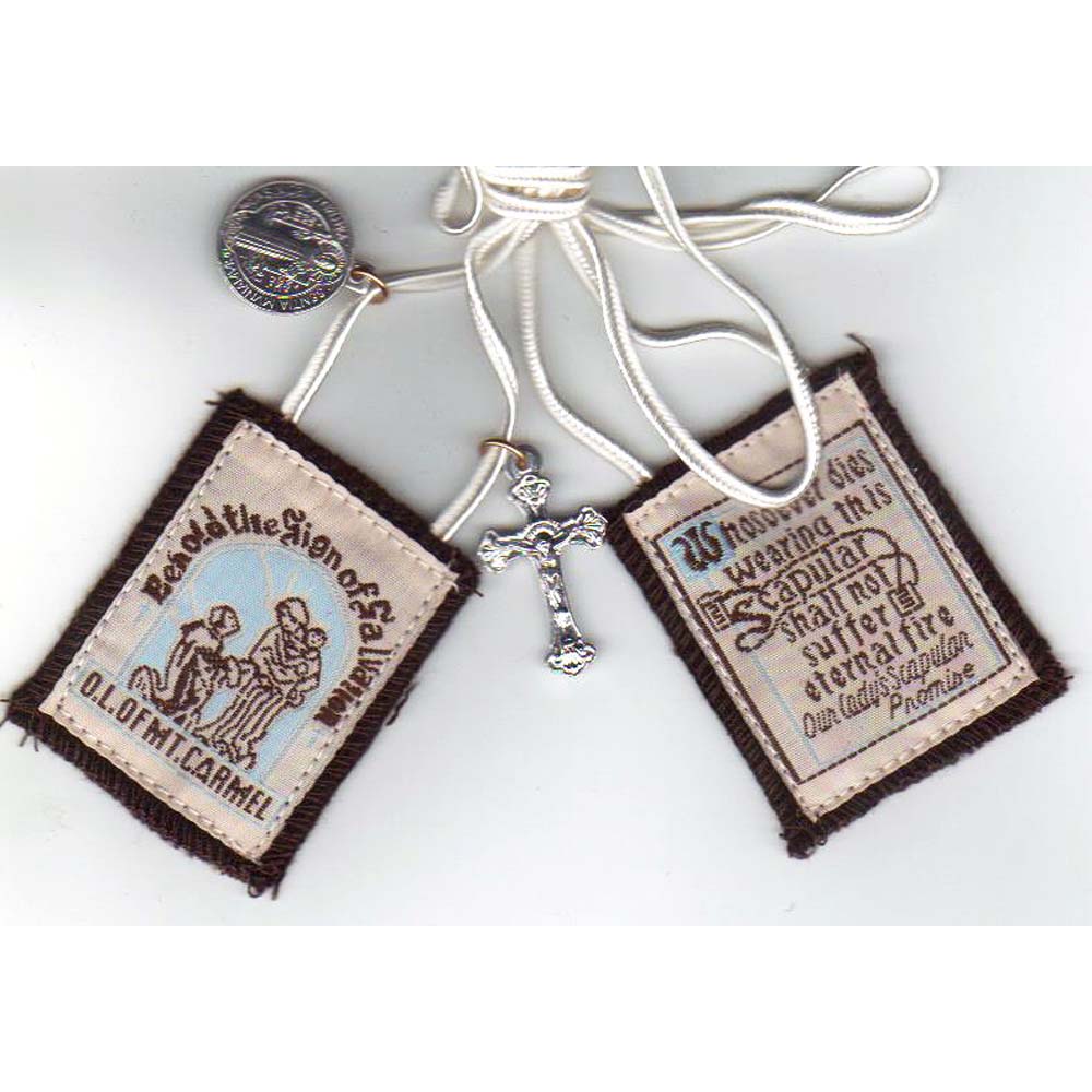 Best Brown White Cord Scapular