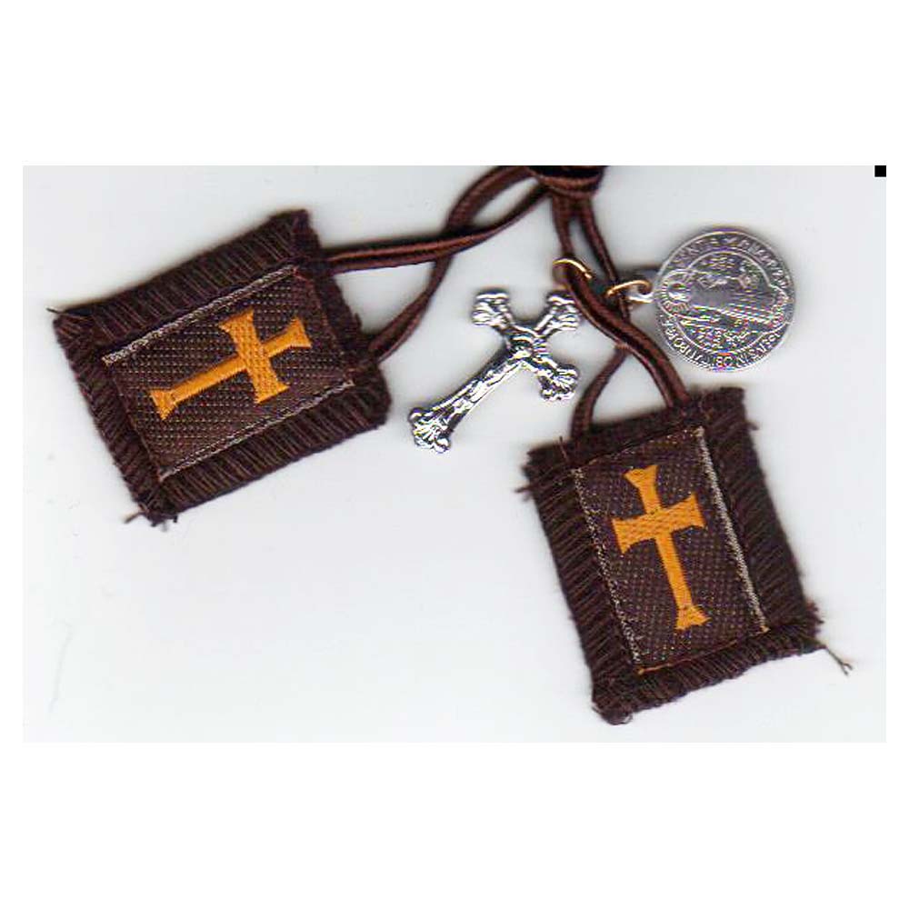 Crusader Brown Scapular (medium length cord)
