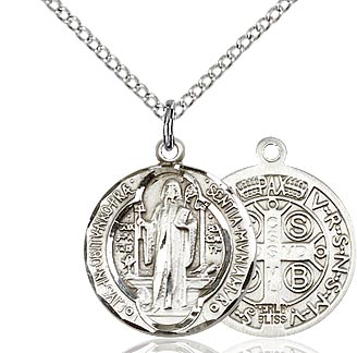 Sterling Silver St. Benedict Jubilee Pendant 0026BSS18S