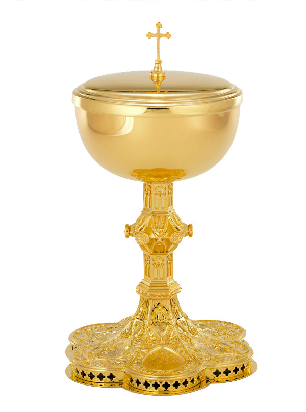 Saint Anne Gold Plated Ciborium with Filigree - B9783G