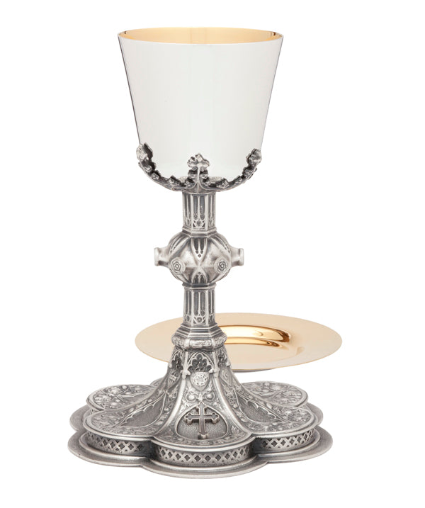 Saint Anne Silver Plated Chalice with Filigree - no. A9782S