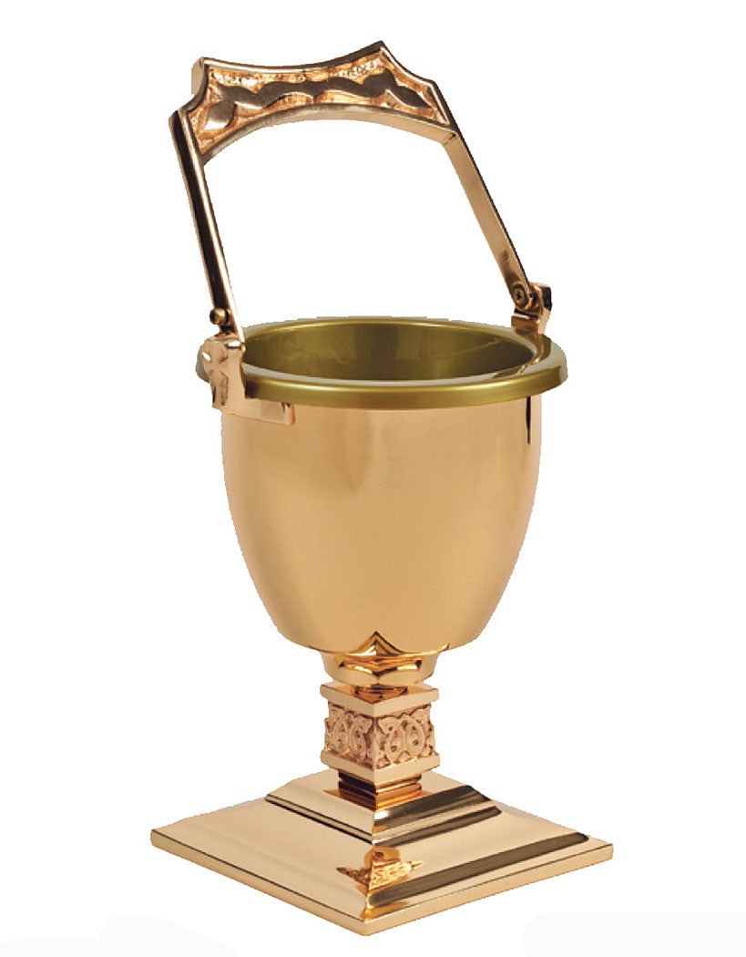 Square Base Holy Water Pot & Sprinkler Set - 90PS35