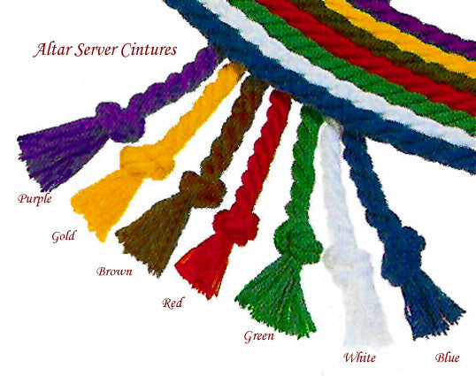 Altar Server Cintures with Tassel Ends