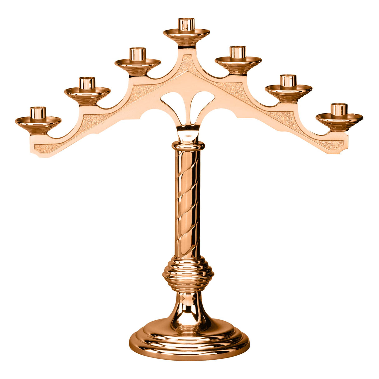 Adjustable Candelabra with Round Beveled Base - No. 444-9