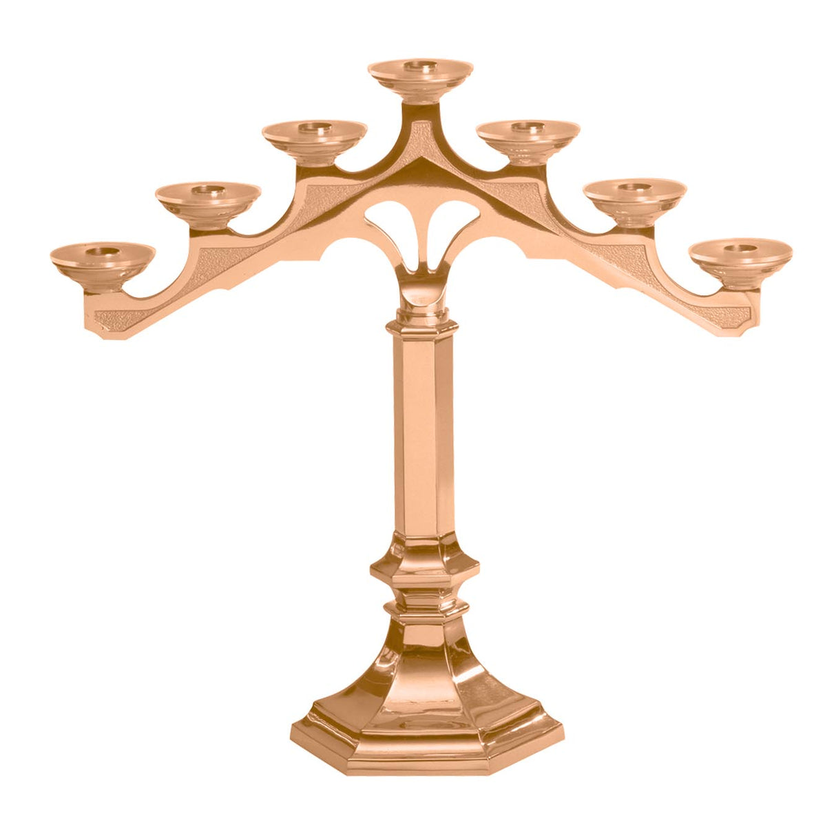 Fixed Altar Candelabra with Hexagon Base no. 245-8