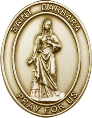 Antique Gold St. Barbara Visor Clip 6706VG