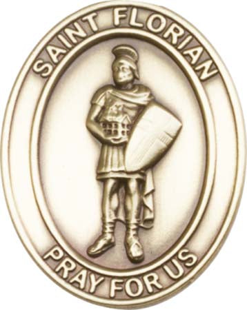 Antique Gold St. Florian Visor Clip 6734VG