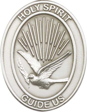 Antique Silver Holy Spirit Visor Clip 6744V