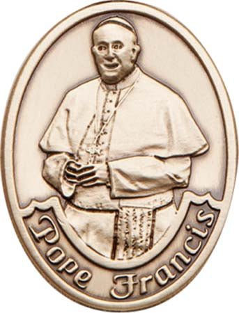 Gold Oxide Pope Francis Visor Clip 6751VG