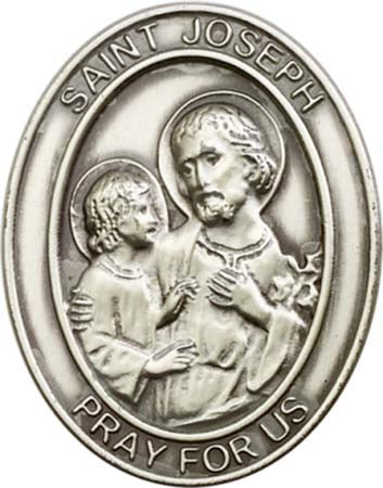 Antique Silver St. Joseph Visor Clip 6758V