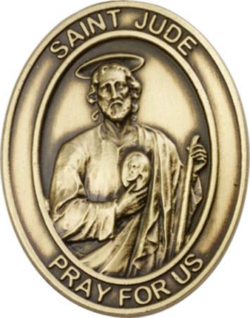 Antique Gold St. Jude Visor Clip 6760VG