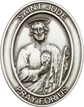 Antique Silver St. Jude Visor Clip 6760V