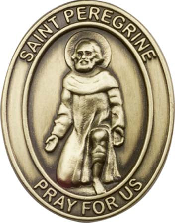 Antique Gold St. Peregrine Visor Clip 6788VG