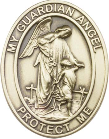 Antique Gold Guardian Angel Visor Clip 6818VG