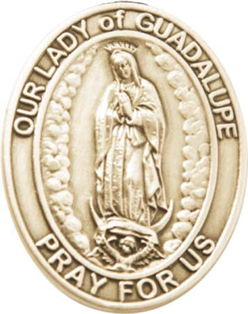 Gold Oxide Our Lady of Guadalupe Visor Clip 6906VG