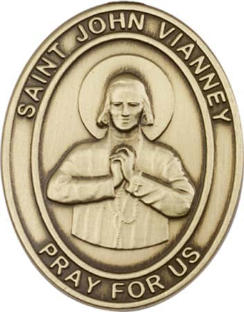 Gold Oxide St. John Vianney Visor Clip 6982VG