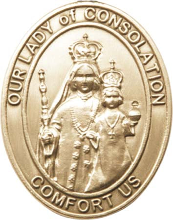 Gold Oxide Our Lady of Consolation Visor Clip