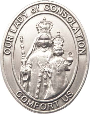 Silver Oxide Our Lady of Consolation Visor Clip