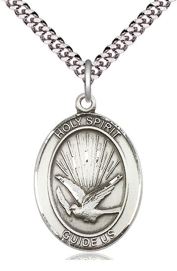 Oval Sterling Holy Spirit Medal 7044SS/24S