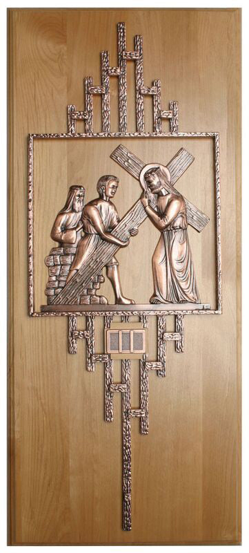 14 Wood Mounted Stations of the Cross - no. K777