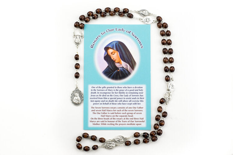 Our Lady Of Sorrows Chaplet 7 Doloris Wood Beads