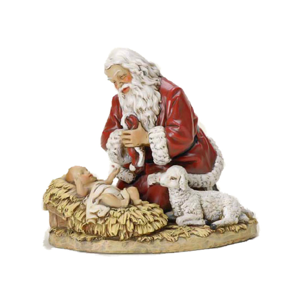 9 inch Kneeling Santa Statue