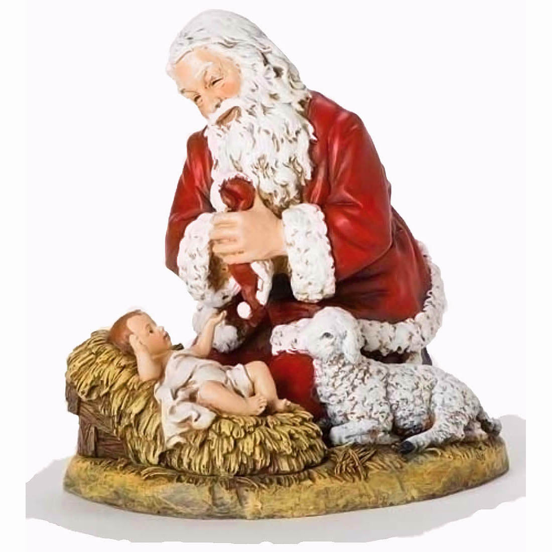 13 inch Kneeling Santa Statue