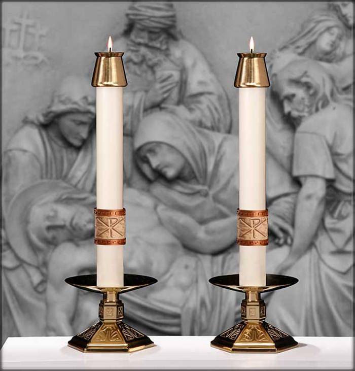 Luke 24 Complementing Altar Candle Sets - 2 piece set