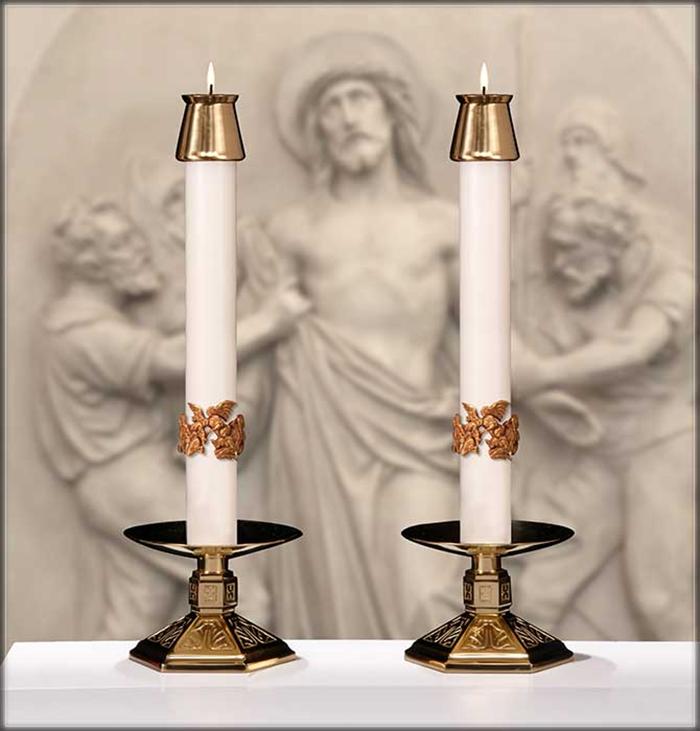 Mount Olivet Complementing Altar Candle Set- 2 piece set