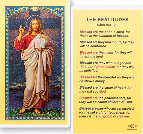 Christ the Teacher Beatitude Holy Cards - 800-091