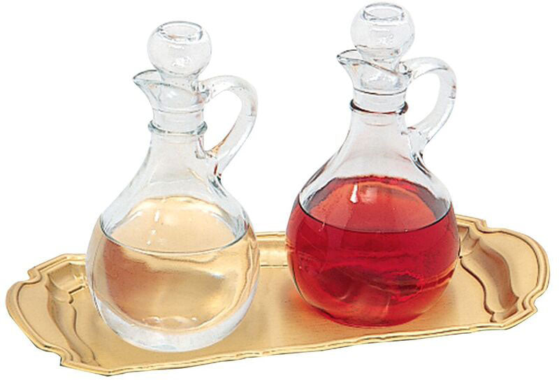 Cruet Set with Brass Tray - no. K382