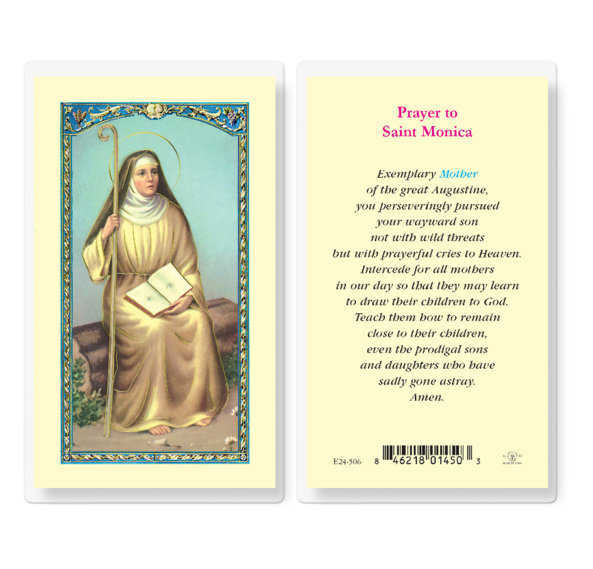 Saint Monica Holy Card - 800-174