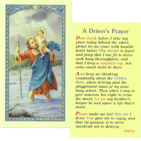 Saint Christopher A Driver's Prayer Card - 800-125