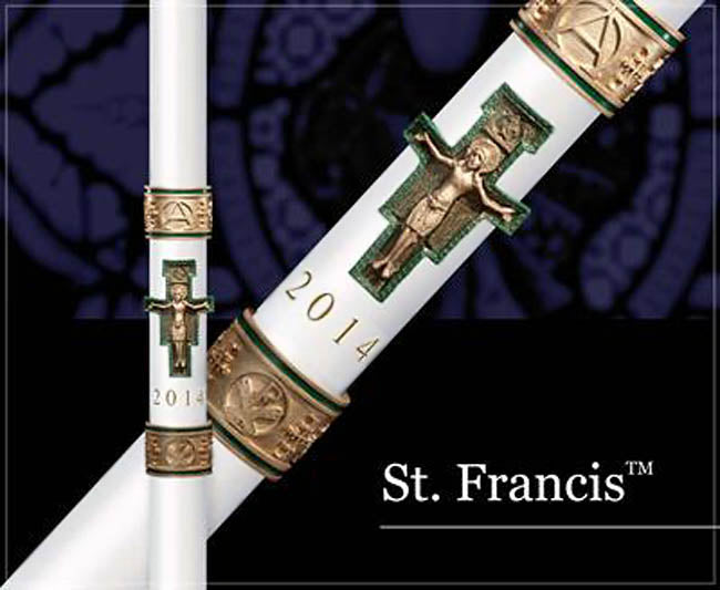 Cross of St. Francis Paschal Candles - All Sizes
