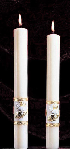 Ornamented Altar Candles - All Sizes no 8091XXX